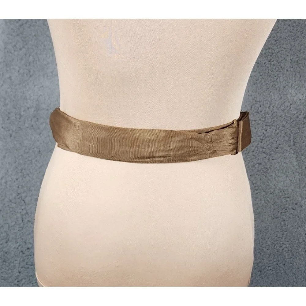Vtg Carolyn Tanner Women's Braided  Adjustable Belt Metal Abstract Elephant 35